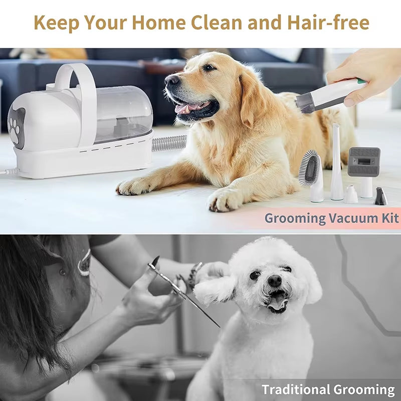 Hot Sale Pet Hair Dryer Vacuum Suction Dog Cat Grooming Brush Low Noise Electric Vacuum Cleaner Multifunction Pet Grooming Kit