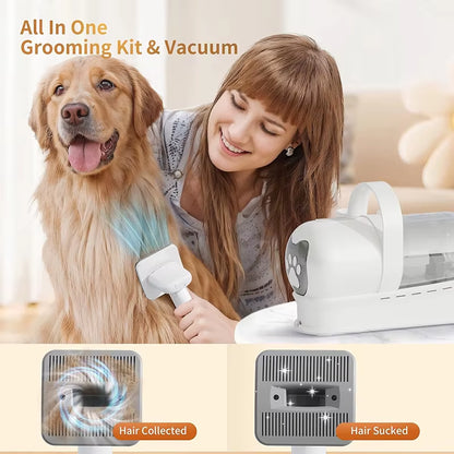 Hot Sale Pet Hair Dryer Vacuum Suction Dog Cat Grooming Brush Low Noise Electric Vacuum Cleaner Multifunction Pet Grooming Kit