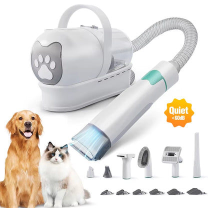 Hot Sale Pet Hair Dryer Vacuum Suction Dog Cat Grooming Brush Low Noise Electric Vacuum Cleaner Multifunction Pet Grooming Kit